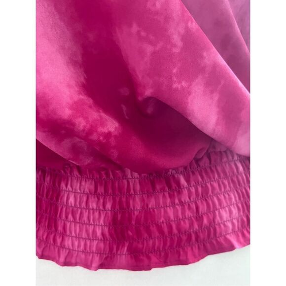 MICHAEL KORS TIE DYED BLOUSE WITH GATHERED BOTTOM size XS - Picture 4 of 8